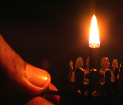 Lighting a lamp